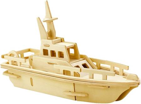ROBOTIME Drewniane Puzzle 3D Pojazd Jacht