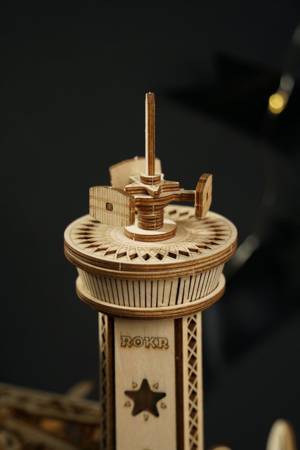ROBOTIME Drewniane Puzzle 3D - Pozytywka Wieża Kontroli Lotów