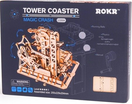 ROBOTIME Drewniane Puzzle 3D - Tor Do Wyścigu Kulek LG504