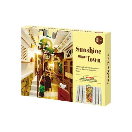 ROBOTIME Składany Drewniany Model LED - Book Nook Słoneczne Miasto